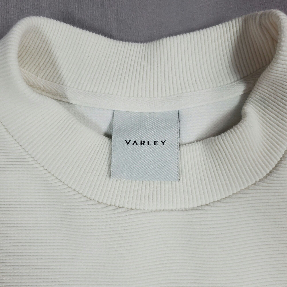 Varley Addelyn Sweatshirt Womens Size Small Side Zip Ribbing - Picture 8 of 11